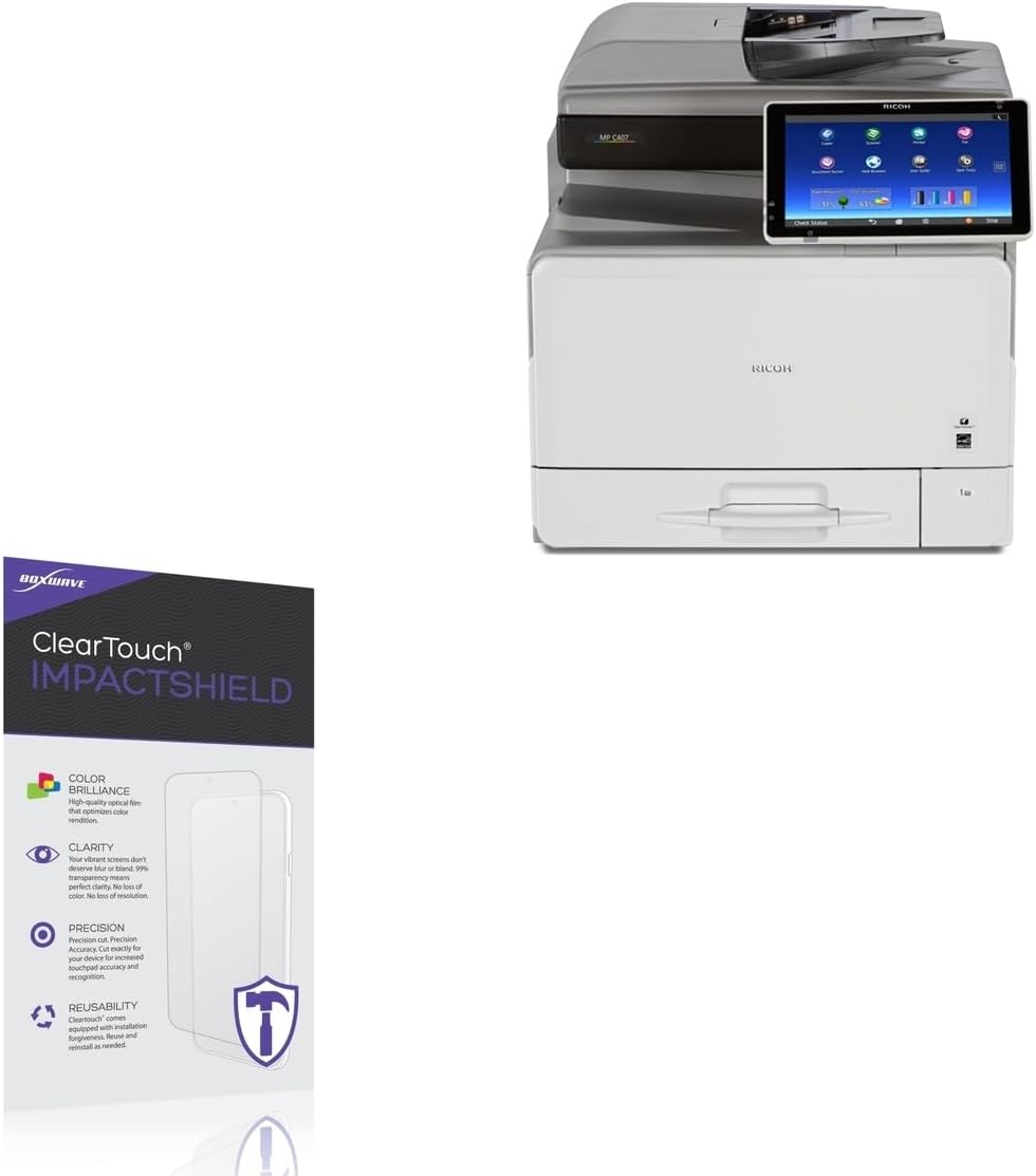 BoxWave Screen Protector Compatible With Ricoh MP C407 - ClearTouch ImpactShield (2-Pack), Impenetrable Screen Protector Flexible Film