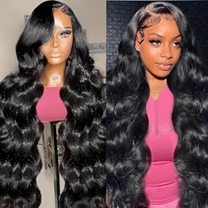 28 Inch Body Wave Lace Front Wigs Human Hair 180% Density 13×4 Lace Front Wigs Human Hair Pre Plucked with Baby Hair HD Transparent Glueless Wigs Human Hair Lace Frontal Wigs Human Hair Wigs for Women