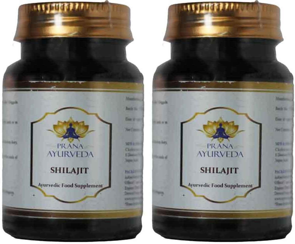 Shilajit Tablets (Pure Himalayan Shilajeet) Ayurvedic Supplement, 90 Tablets of 650mg Each (Pack of 2, 180 Count)