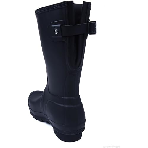 Womens Hunter Original Back Adjustable Short Gloss Waterproof Rain Boots
