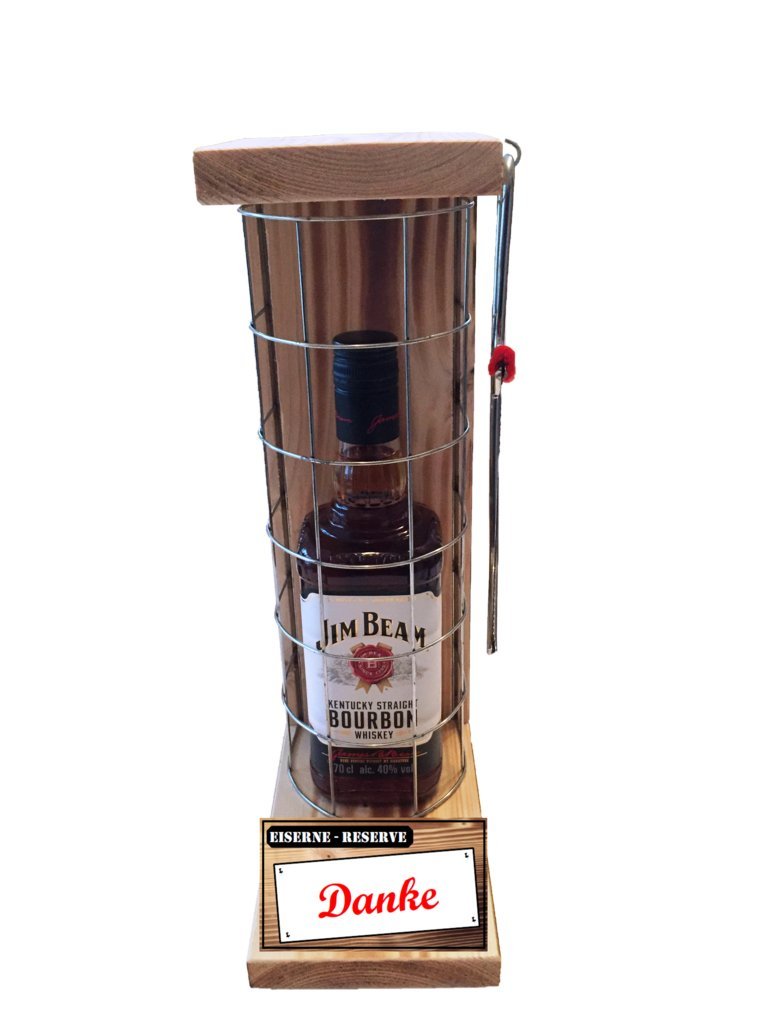 Jim Beam Geschenk Danke Geschenke Geschenk Dankeschön Eiserne Reserve Gitter -r-: Danke fürs Mitnehmen - Spirituosen Geschenkverpackung Bourbon Whisky (1 x 0.70 l)