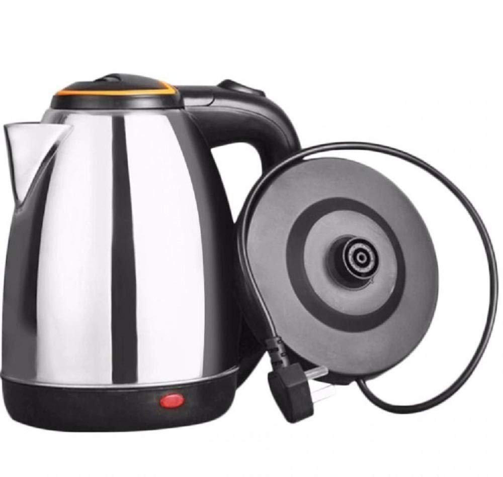 N M Z Stainless Steel Kettle 2L Cordless Quick Heating Safety Auto-Off Function Kettle Kitchen Home Fast Boil Water Jug(SilverColour, 1 pc)-image-1
