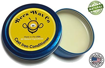 All Natural Cast Iron Cleaning Wax Conditioner Seasoner - Made From Plant Based Oils And Beeswax - Cleaner Takes Seasons Most Cast Iron, Kitchen And Food Grade Surfaces.