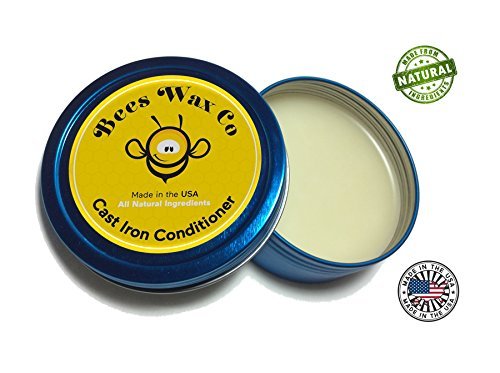 Riun Ex All Natural Cast Iron Cleaning Wax Conditioner Seasoner - Made From Plant Based Oils And Beeswax - Cleaner Takes Seasons Most Cast Iron, Kitchen And Food Grade Surfaces.