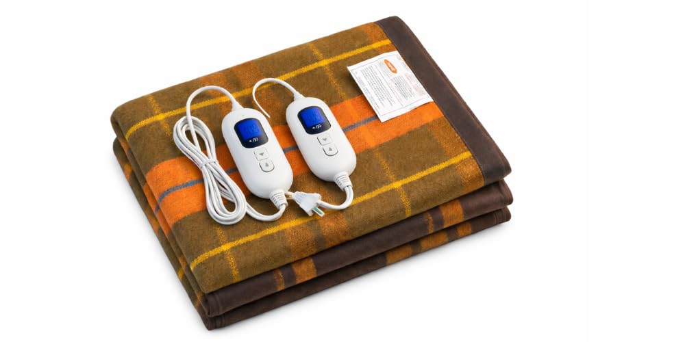 Bell electric blankets®- Double Bed Electric Blanket- Zed Certified Heating Bed Warmer with 4 Heat Settings- Size (150cms ...
