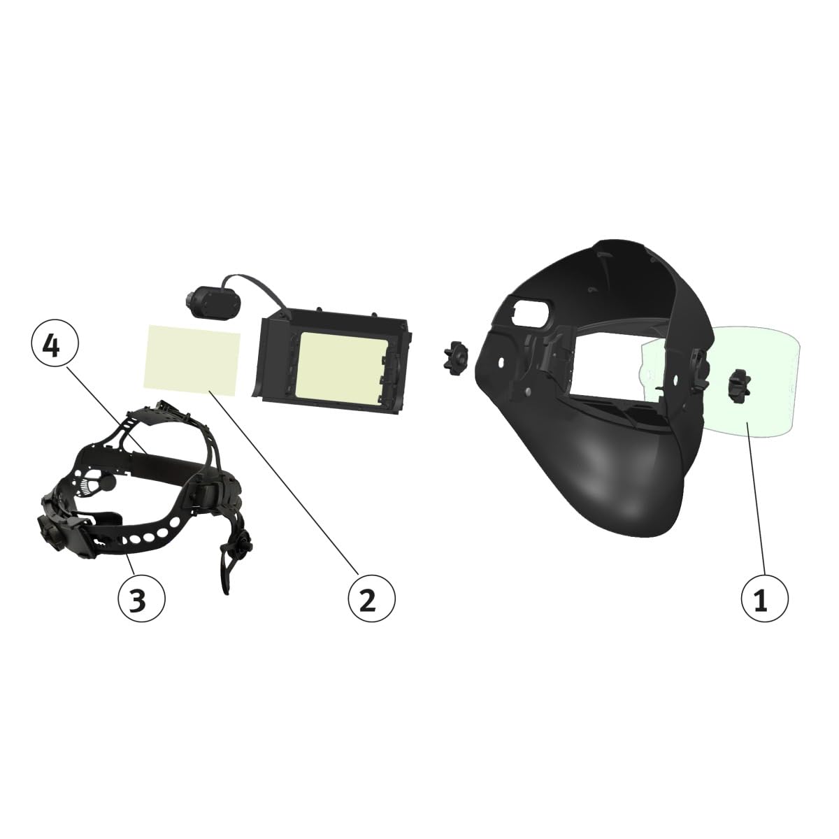 SCHWEISSKRAFT Automatik-Schweißschutzhelm VarioProtect XXL-W F-TC Schutzhelm Schweißen Schleifen großes Sichtfeld