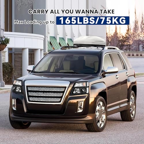 Roof Rack Cross Bars Compatible with 2010-2017 Chevy Equinox & Terrain, Aluminum Crossbars Cargo Carrier Rooftop Luggage Kayak Bicycles Canoe Snowboard
