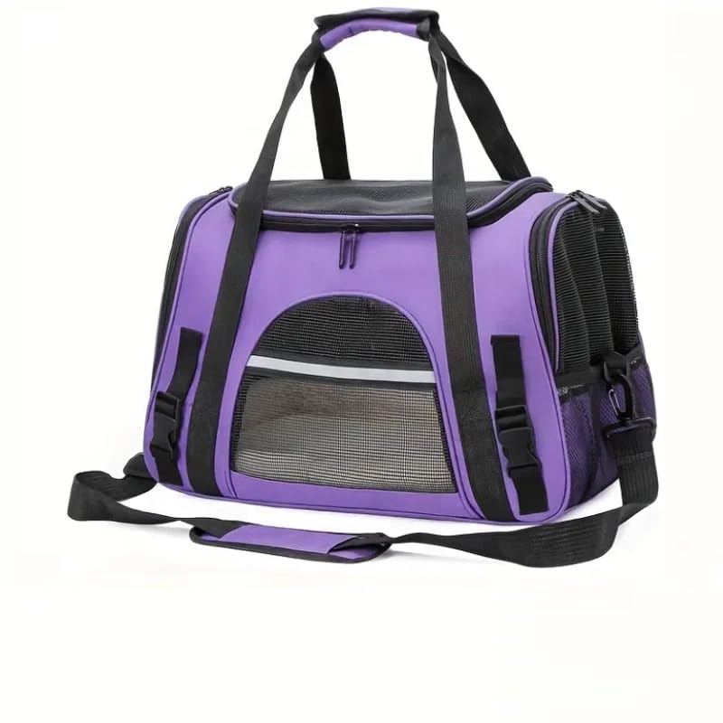 Cat Carriers, Dog Carriers, Pet Carriers – Airline-Approved Soft-Sided Bag for Cats & Small Dogs (Up to 15 lb), Foldable, Breathable Mesh, Privacy Cover, Washable & Lightweight