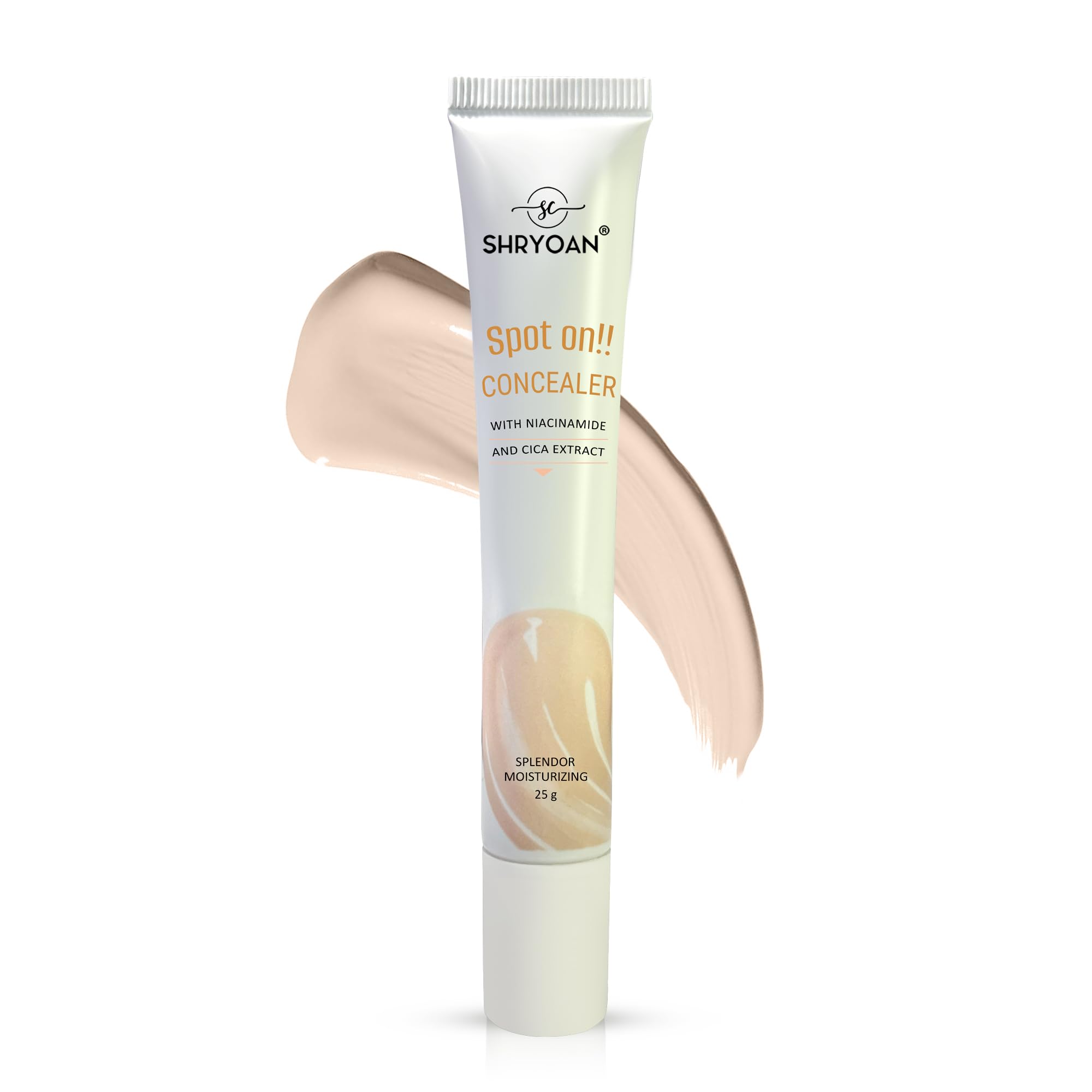 Shryoan Spot on Concealer I Lightweight Formula | Full Coverage with Niacinamide and Cica Extract to Keep Skin Hydrate & Nourished (25 gm) (Shade 03)