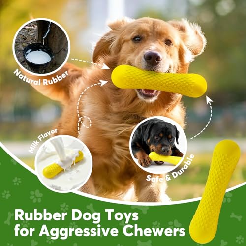 Image of Kimee Natural Rubber Dog Chew Toys Tough Dog Toys for Aggressive Chewers