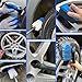 Car Wheel Brush Kit, Soft Drill Wheel Cleaner Brush, Tire Brush, Detailing Brush, and Detailing Pads, No Scratches Car Wheel Cleaning Kit for Wheels, Tires, Rims, Engines, Exhaust(Blue+White, 6 Pack)
