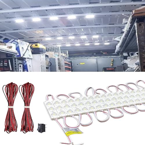 12V 120 LEDs 40 Modules, Van Interior Light Kits, 12V LED Light Strip LED Module Lights Ceiling Lamp for Car Van Truck Auto Vehicle