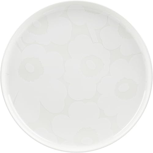 MARIMEKKO Oiva Unikko - Refina la decoración de tu cocina con nuestro icónico gres blanco, elegantes platos llanos de porcelana blanca para elevar