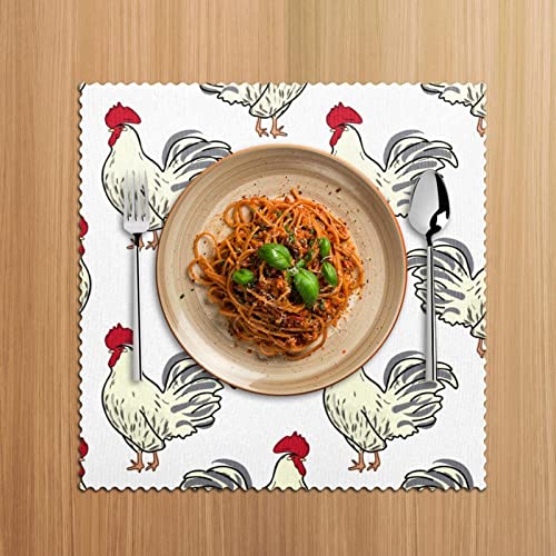 Set de table coq résistant à la chaleur et antidérapant 30,5 cm