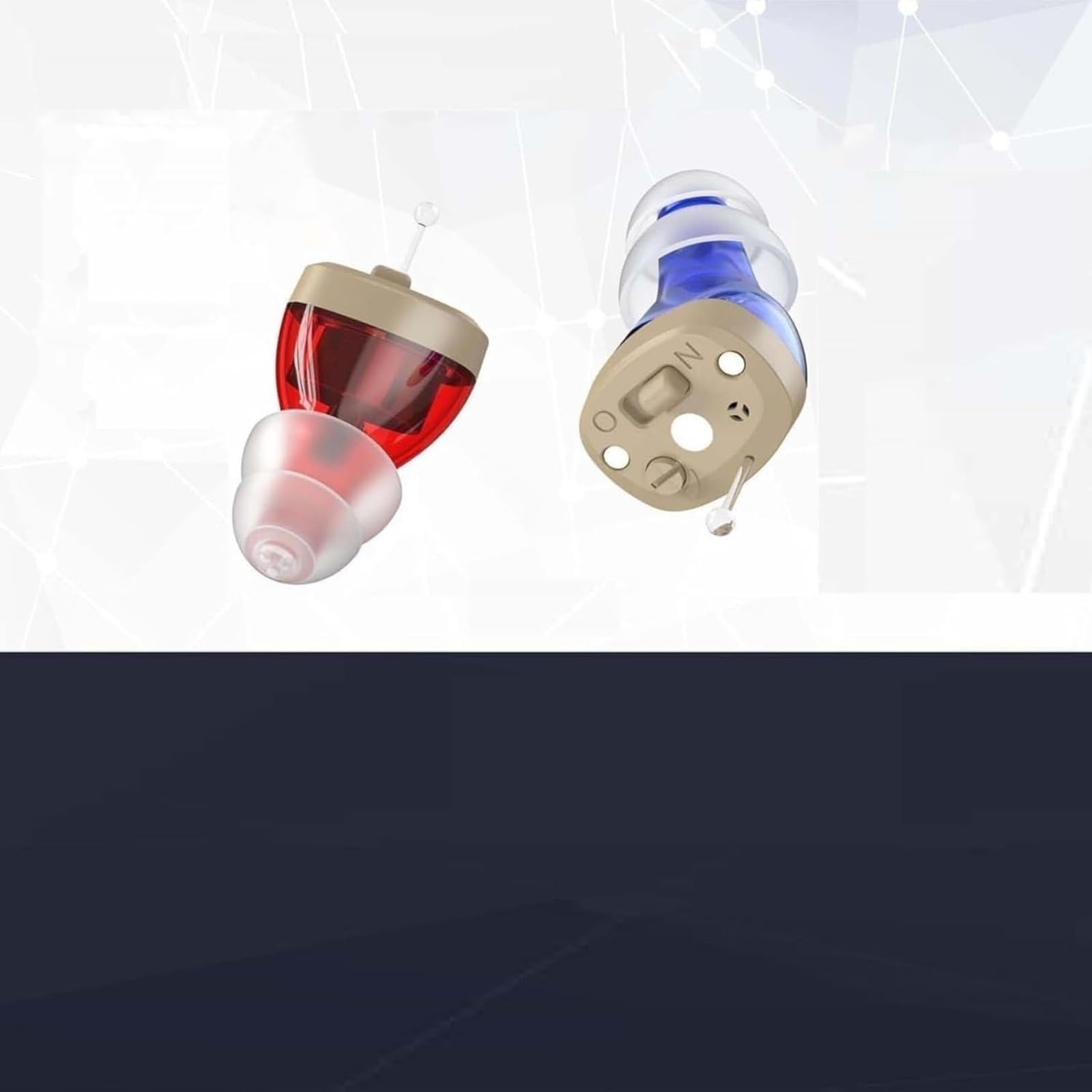 Generico - Recargable para personas mayores - Pareja personal digital (CIC) PSAP Intraauricular de sonido superior, reducción inteligente del sonido, visualización de potencia