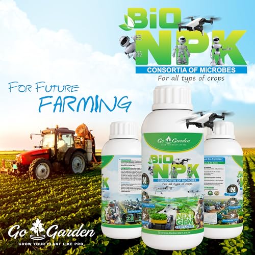 Image of Go Garden NPK Liquid Bio-Fertilizer | Living Bacteria for Easy Nutrient Absorption | Ideal for All Crops & Soils | Improves Soil Health & Boosts Crop Growth (500ml)