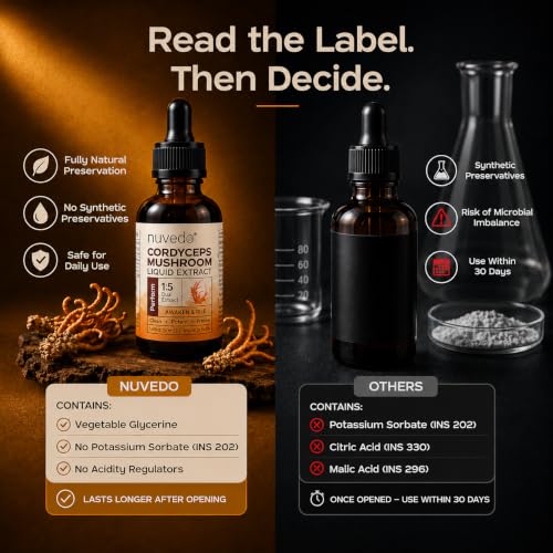 Image of Nuvedo Cordyceps Mushroom Liquid Extract | 50 mL | 1:5 Dual Extract