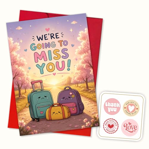 We’re Going To Miss You Farewell Card, Emotional Goodbye Greeting Card