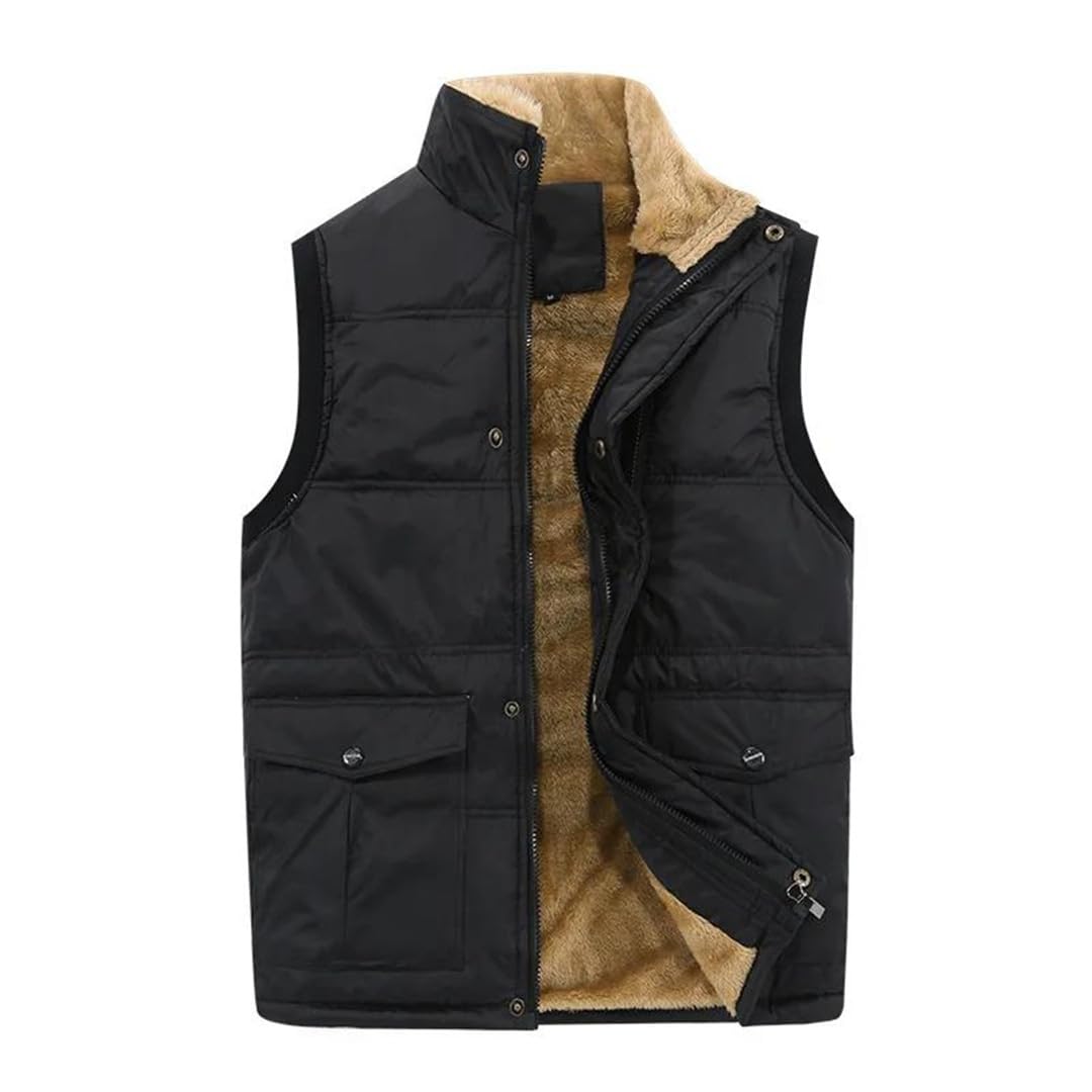 Gilet da uomo in pile termico di cotone invernale imbottito