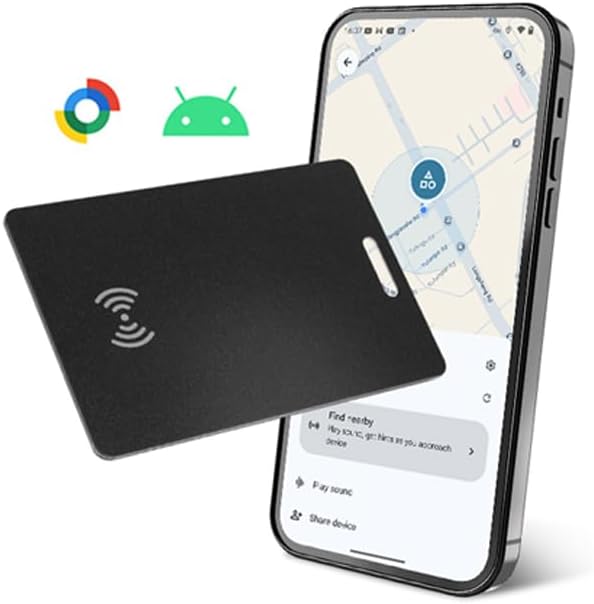 Android Wallet Tracker Card, Smart Card (Android Only), GPS Wallet Finder, Airtag Tracking Card, Compatible with Google Find Hub App