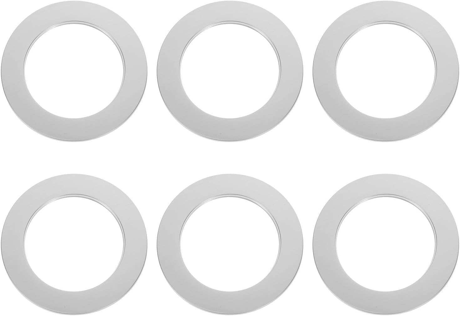 6pcs Escutcheon Plate: Sink Hole Cover for Holes - 10.3cm Inner Diameter Stainless Steel Adhesive Wall Escutcheon Pipe Flange for Cabinet Restoration