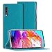 Produktbild Eastcoo Galaxy A70 Tasche,Premium Leder Geldbörse Tasche mit [Magnetic Cloure][Kartenhalter][ID Holder][TPU Bumper] Stoßfest Schutzbrieftasche Flip Tasche für Samsung Galaxy A70 Smartphone(A70,Blau)