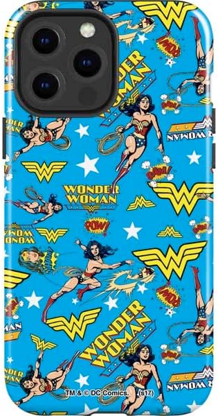Skinit Impact Phone Case Compatible with iPhone 14 Pro Max - Officially Licensed DC Comics Wonder Woman Action Pose Pattern Design