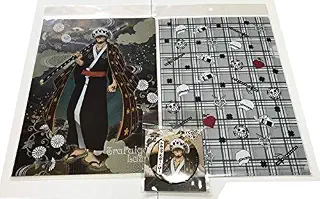 ワンピース 麦わらストア ロー ワノ国 缶バッジ エンボス風クリアファイル アイコン柄 クリアファイル 3種セット トラファルガー ロー