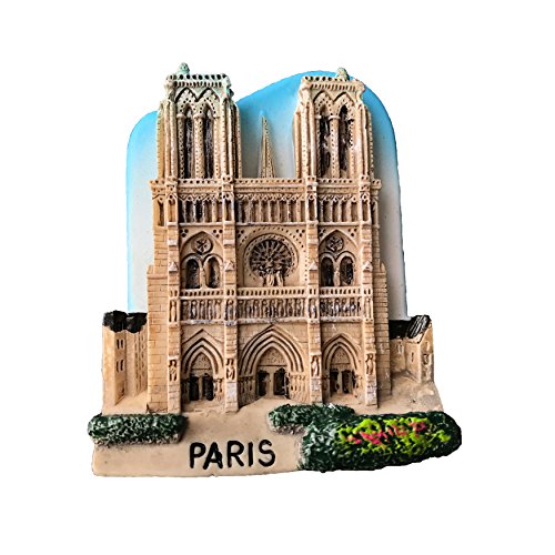 Imán 3D Notre Dame de París para refrigerador miniatura 1