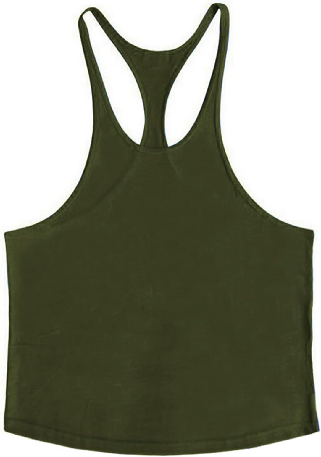Men's Stringer Tank Tops Muscule Cut Bodybuilding Gym Vest Y-Back Workout Sleeveless T-Shirt