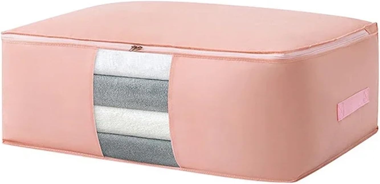 Foldable Storage Bags for Clothes and Comforters - Extra Large Capacity for Moving and Packing(Gray,70x50x26cm)