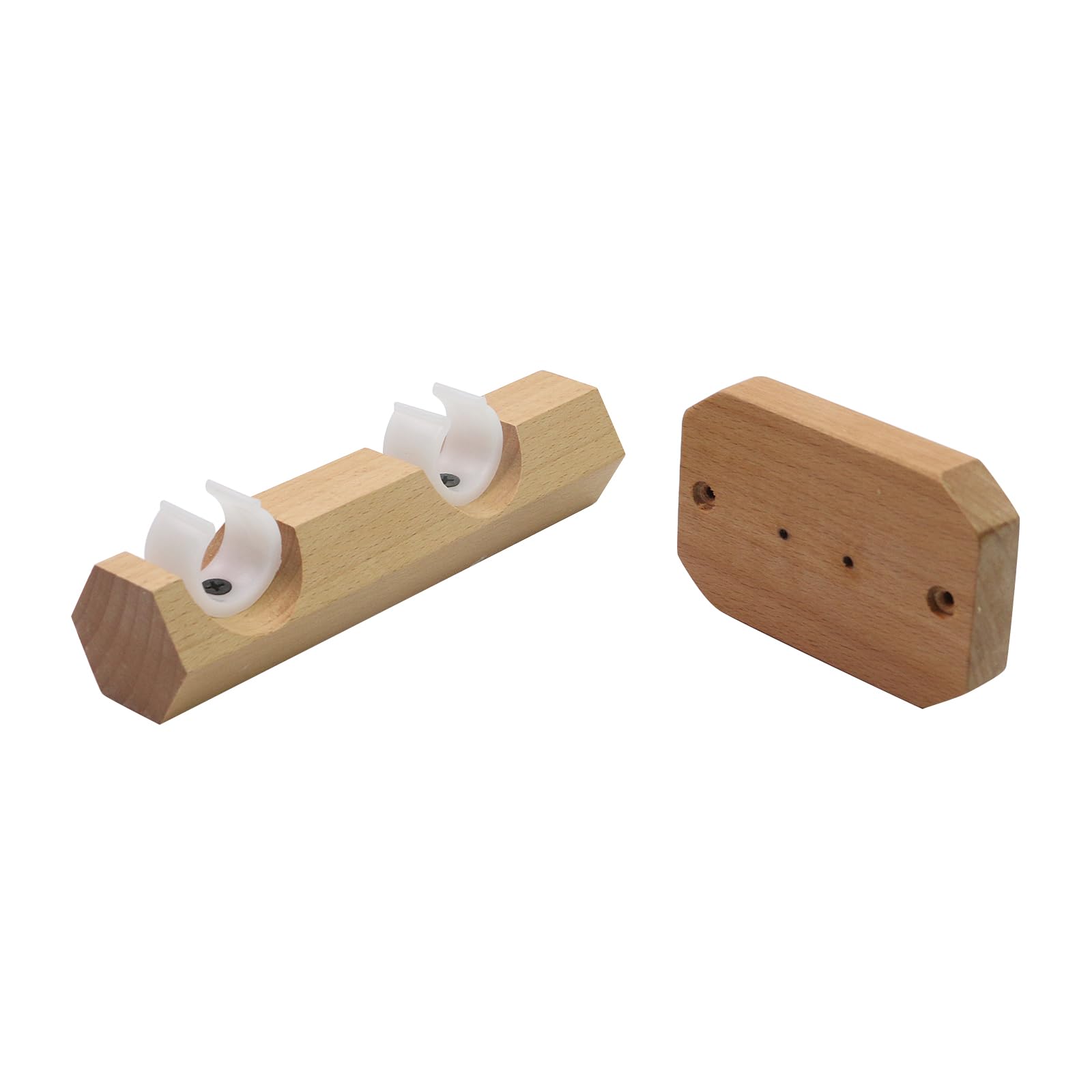 Amazon.co.jp: Mewutal 木製カーテンロッドホルダー 2個 1-1/5インチ
