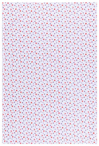 Image of Now Designs Floursack Kitchen Towels Quick Dry Cotton Hand Towel Set, 3 Count, Cottage Floral, 20 x 30 in