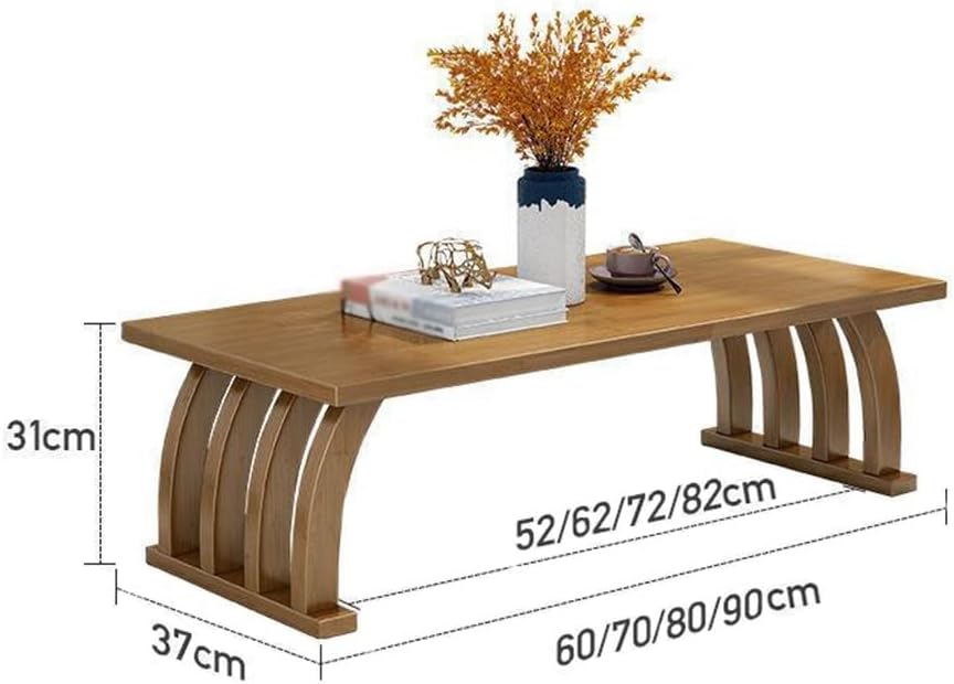 和風アンティークティーテーブル 曲線脚 アジアンフロアローティーテーブル 木製テーブル 竹製テーブル 家庭用 小さなティーテーブル