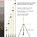 Huepar 12 Ft./3.7m Telescoping Pole with 1/4-Inch by 20-Inch Laser Mount for Rotary and Line Laser Level, Adjustable Telescoping Pole with Tripod - 5/8