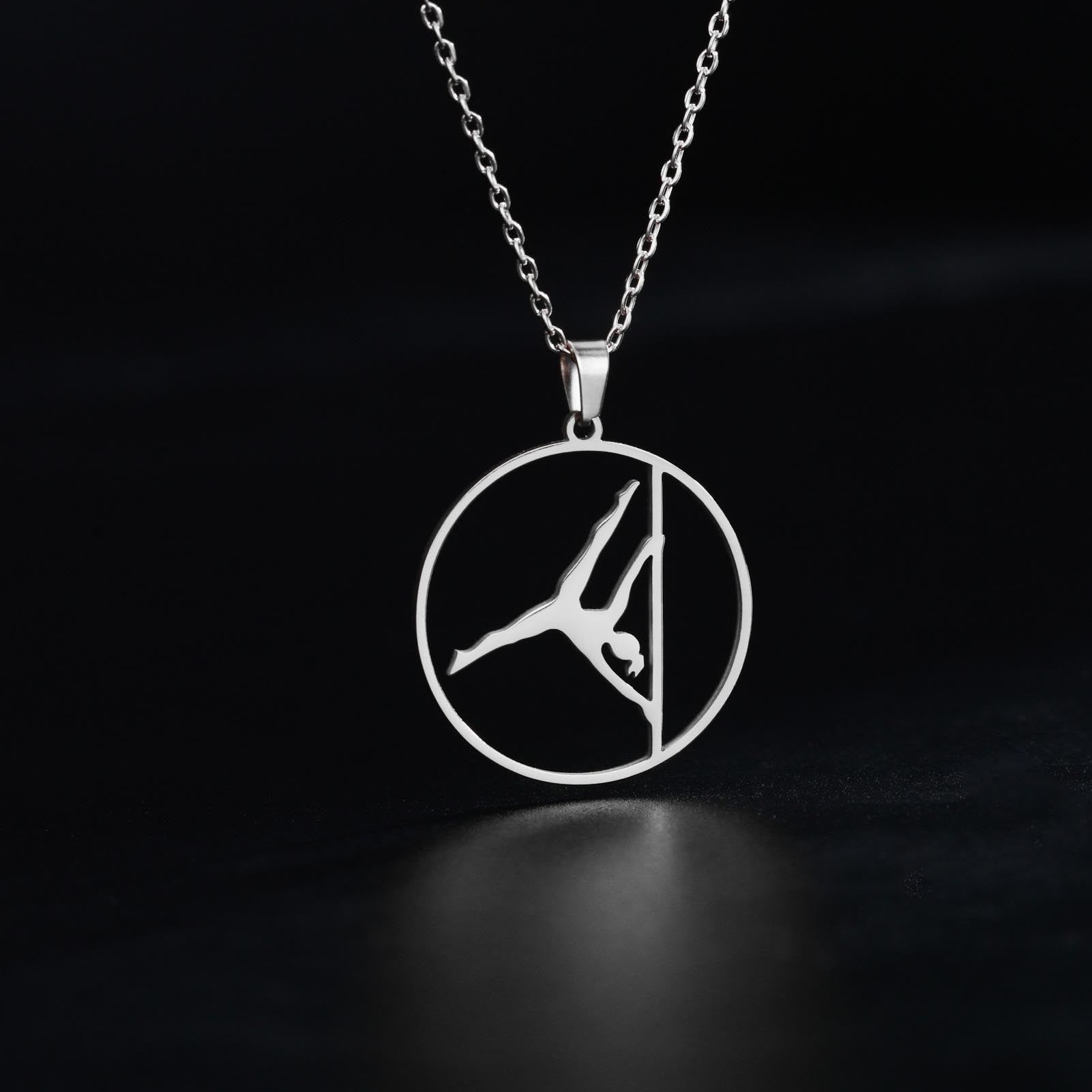 Classico Collana Uomo Donna Gioielli Ciondolo Pendente Necklace Artistic Gymnastics Pole Dance Support Action Pendant Necklace