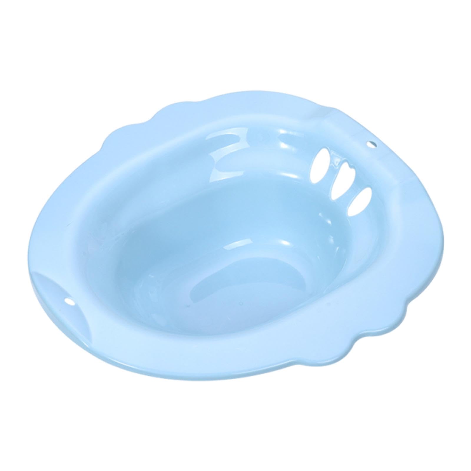 F Fityle Bain de Siège Toilette Cuvette Ergonomique, Bain de Siège Universel en PP Renforcé, Bidet Toilette WC, Bassin de Douche Vaginale, pour Femmes, Seniors et Convalescents, Hygiène Intime, Bleu