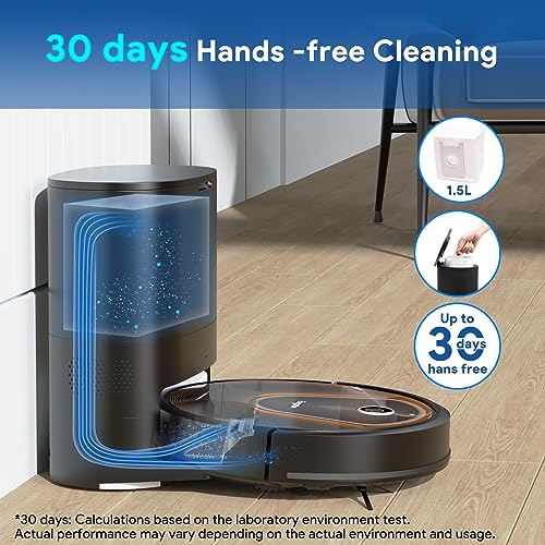 Bagotte Robot Vacuum and Mop Combo with Self-Emptying,3500Pa Super Suction,4-in-1 Robot Vacuum Cleaner for 30 Days of Cleaning,Compatible with Alexa,Ideal for Pet Hair Floor Carpet - Image 3