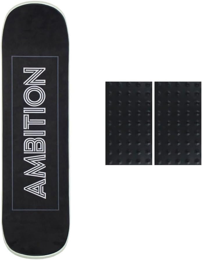 Ambition Snowskate Jib Snow Skate Deck with Foam Grip Applied and Studded Grip Add On