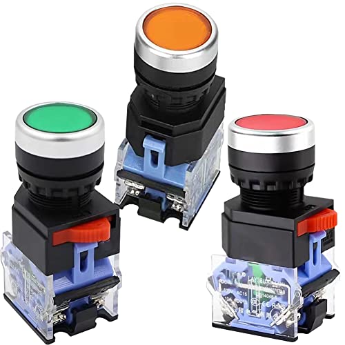 Red Green Yellow Momentary Push Button Switch 22Mm Momentary Push Button Switch Start Stop Push Button Switch Start Stop Button Start Stop Switch Green Push Button Switch Red Button Switch #TOP4