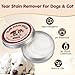 Tear Stain Remover for Dogs 2PCS, 2026 Upgraded Natural Safe Gently Removes Eye Gunk & Stains,Great for White Dogs, Daily Eye Cleaning – with Balm, Comb & Pro Powder Brush,2 Oz