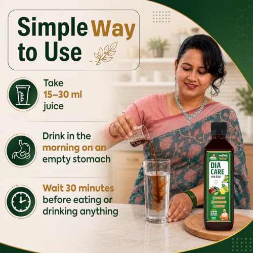 Image of Jeena Sikho Dia Care Juice | Ayurvedic Diabetes Care & Blood Sugar Support | Natural Herbal Juice for Diabetes and Manage Sugar Level, 500 ml, Pack of 3