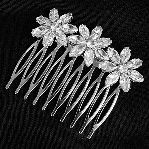 Afoofa Bridal Hair Comb, Sparkle Rhinestone Wedding Hair Comb, Elegant Sliver Hair Side Comb Hair Pieces Wedding Accessories For Bride, Bridesmaids, Women, Girls #TOP6