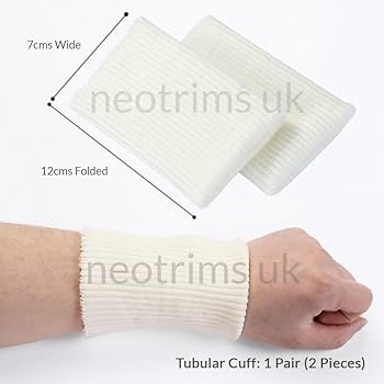 Knit Rib Cuff Stretch Ribbed Fabric Seamless Cuffing,Tubular Ribbing By The Meter Or Pair. Revamp Clothing Jacket Cuff, By Neotrims | Jade Green, 1 Pair (2 Pieces
