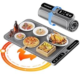 Final Clearance,Small and Medium-Sized Warming Mat for Food, Electric Silicone Food Warmer Trays for Chafing Dishes & Buffet,Portable Countertop Food Warmers for Parties, 7-Level Temp 8-Hour Timer,
