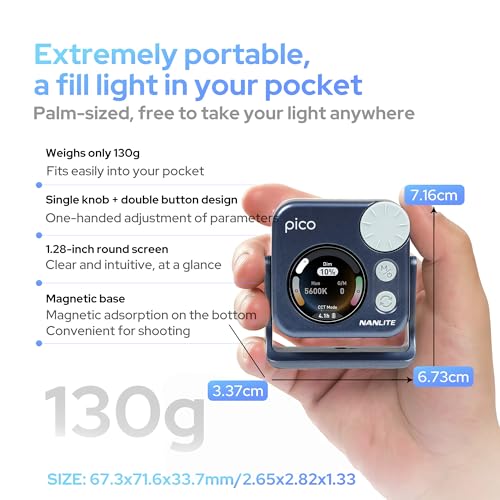 Image of Nanlite Pico Portable LED Fill Light - Full Color RGB