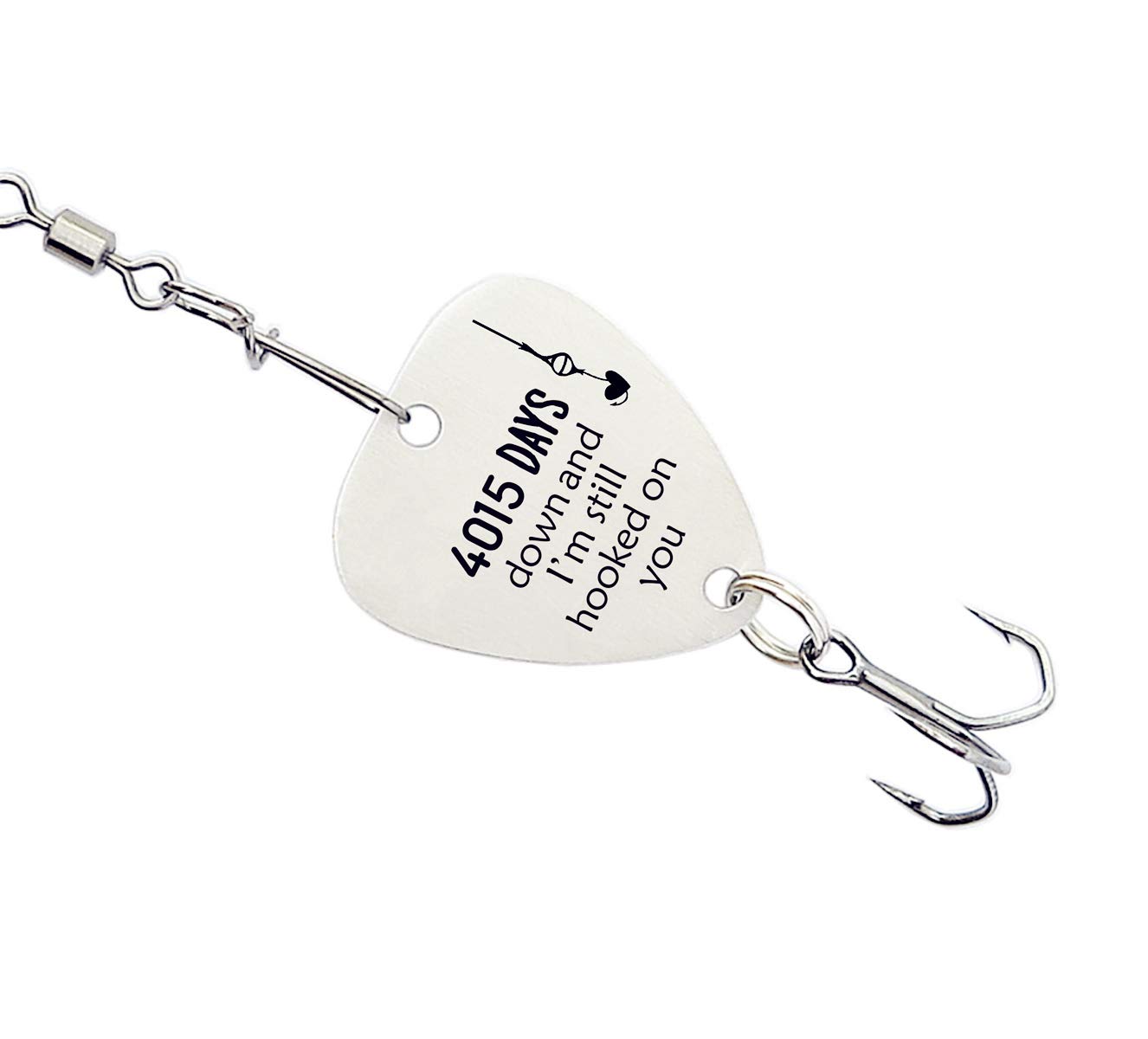 11 years and i'm still hooked on you fishing lure Year Wedding Anniversary for Him 4,015 Days Gifts for Men 11th Anniversary for Husband Valentine Birthday Day Sports, High Speed Baitcaster Reel For any Fisherman gift_for_boyfriend Size:30lb x 1500yds