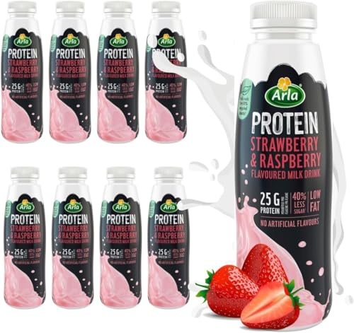 Priceless Discounts Online Strawberry Protein Milkshake 482ml (Pack of 8) Breakfast Protein Shake Post Workout Recovery Drink Protein | Protein Drinks Ready To Drink | Protein Shake Strawberry