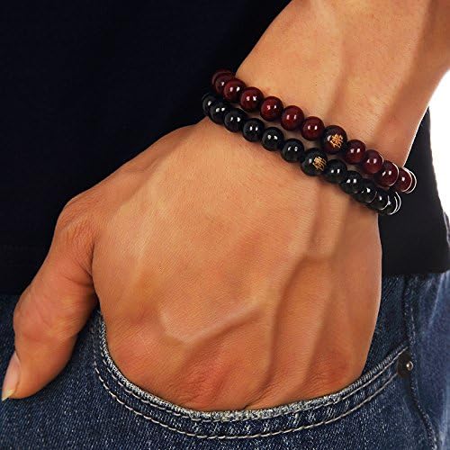 Pulsera de madera de sándalo, budista, meditación, oración, hecha a mano, con cuentas, para mujeres y hombres, pulseras de yoga de madera