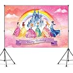 Princess Birthday Party Decorations 6x4ft Princess Party Decorations Princess Backdrop for Girls Birthday Princess Castle Backdrop Princess Decorations for Birthday Party Princess Birthday Banner - Image 4
